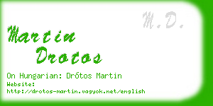 martin drotos business card